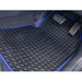 Blue Trim TailoBlue Black Rubber Car Mats for Fiat 500X 15 ON Set of 4 With 4 Clips UKB4C  - Dynamic Drive