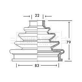 Genuine Borg & Beck Cv Joint Boot Kit fits i10 Drum Brakes 8 10 BCB2301 Borg & Beck  - Dynamic Drive