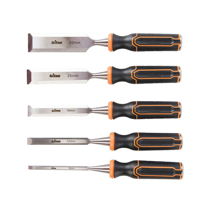 Triton Wood Chisel Set 5pce TWCS5 6, 13, 19, 25 & 32mm 5pce Triton  - Dynamic Drive