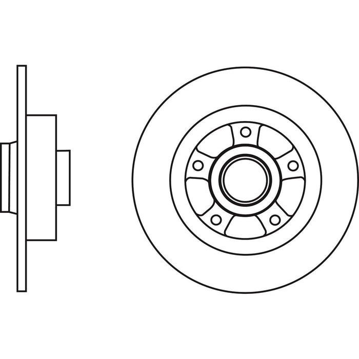 Genuine APEC Rear Brake Discs & Pads Set Solid for Renault Scénic