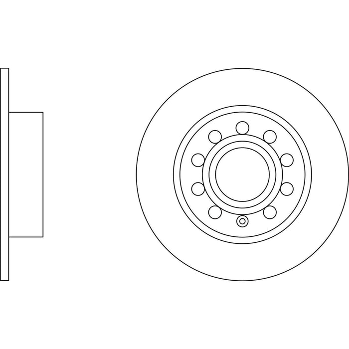 Apec Brake Disc Rear Fits Audi A3 Seat Altea Leon Toledo Skoda Octavia Yeti VW B