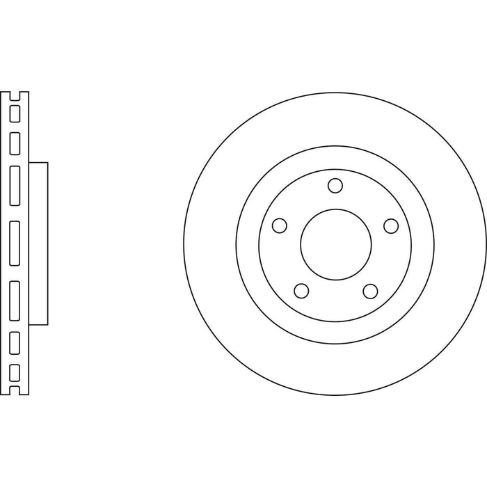 Apec Brake Disc Front Fits Chrysler Sebring Citroen C4 Dodge Avenger Caliber Jee