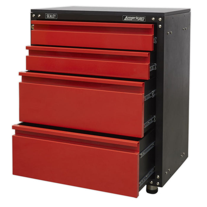 Modular 4 Drawer Cabinet With Worktop 665Mm Sealey  - Dynamic Drive