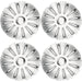 4 x Grey Silver Wheel Trims Hub Caps 15" fits Vauxhall Vectra Zafira Tigra UKB4C  - Dynamic Drive