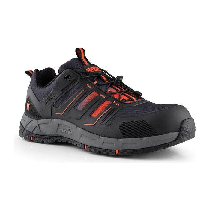 Scruffs Air Safety Trainer Black/Orange Size 10.5 / 45 Scruffs  - Dynamic Drive