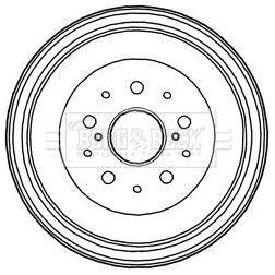 Genuine Borg & Beck Brake Drum fits Toyota HiLux 2.5 D4D RWD 05 BBR7227 Borg & Beck  - Dynamic Drive