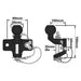 Universal Pin Ball Jaw Coupling 50mm Towball 3500kg 3.5Tonne Rated, EC Approved Maypole  - Dynamic Drive