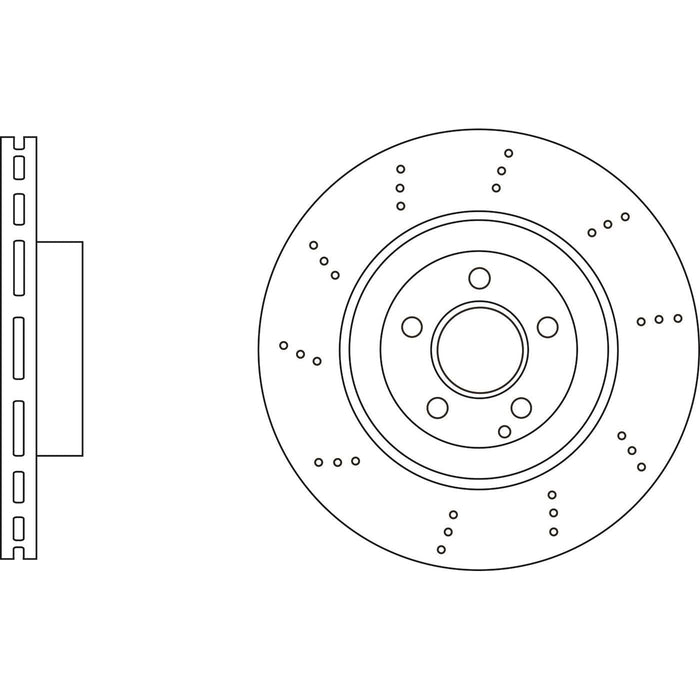 Genuine APEC Front Brake Discs & Pads Set Perforated for Mercedes-Benz SLK