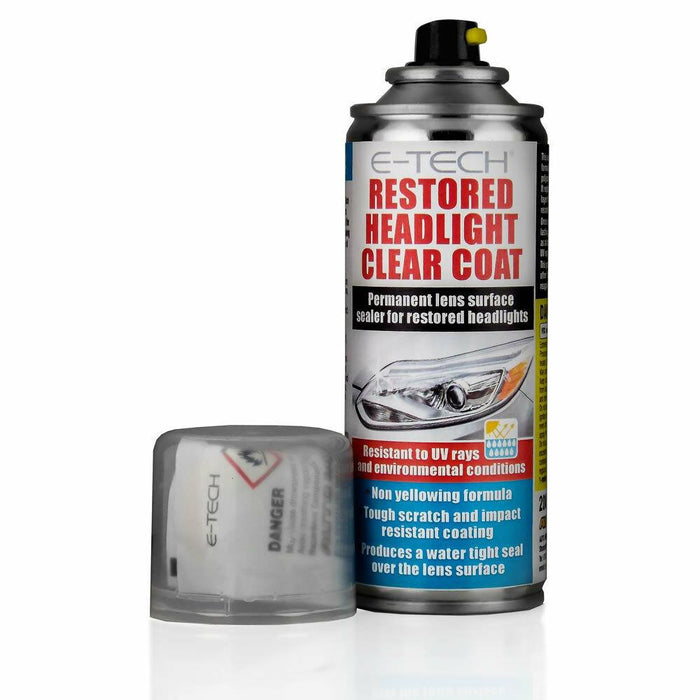 Restored Headlight Clear Coat 200ml Protect Headlamp Lacquer E-Tech