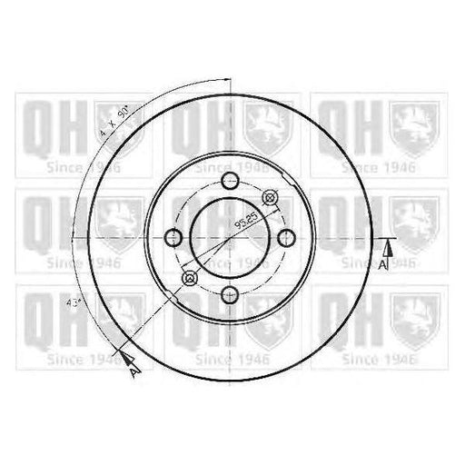 Quinton Hazell QH Brake Disc Front - Solid - D:240 - 4* Quinton Hazell  - Dynamic Drive