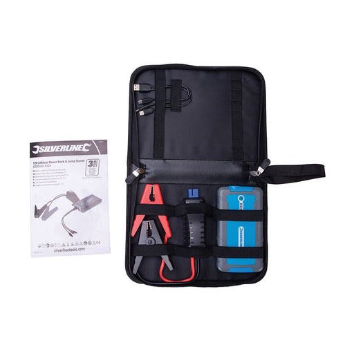 Silverline 12V Lithium Jump Starter & Powerbank 6000mAh 400A 684786 Silverline  - Dynamic Drive