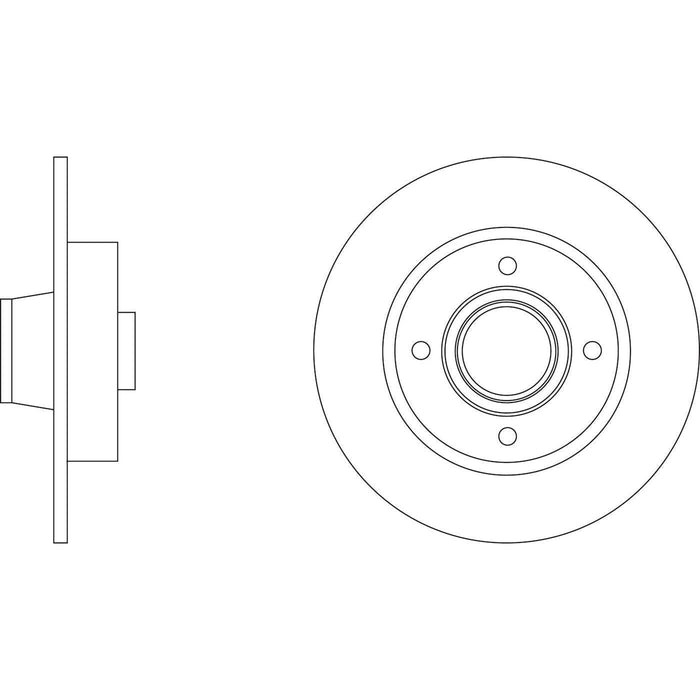 Apec Brake Disc Rear Fits Citroen C3 C4 Ds Ds3 Peugeot 2008 208