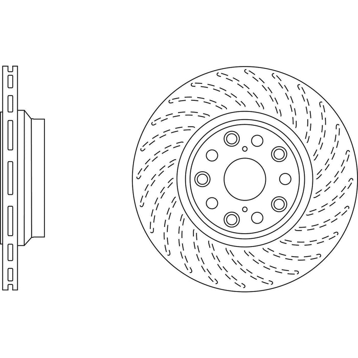 Apec Brake Disc Rear Right Fits Lexus Ls460 Ls600 Handed Off-Side