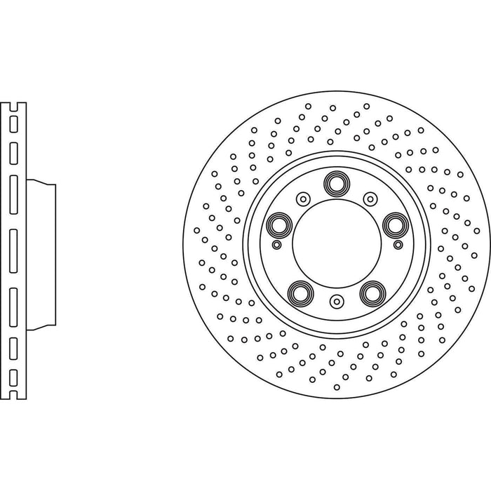 Apec Brake Disc Rear Left Fits Porsche 911 Handed Near-Side Front