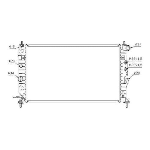 NRF Radiator fits Opel Vectra NRF  - Dynamic Drive