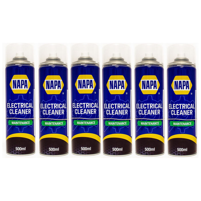 6x NAPA Electrical Contact Cleaner Switch Circuit Dirt Spray Cleaner 500ml Napa  - Dynamic Drive