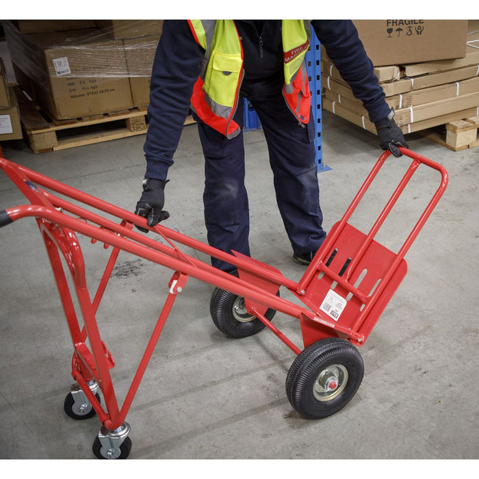 Sack Truck 3-In-1 With Pneumatic Tyres 250Kg Capac Sealey  - Dynamic Drive