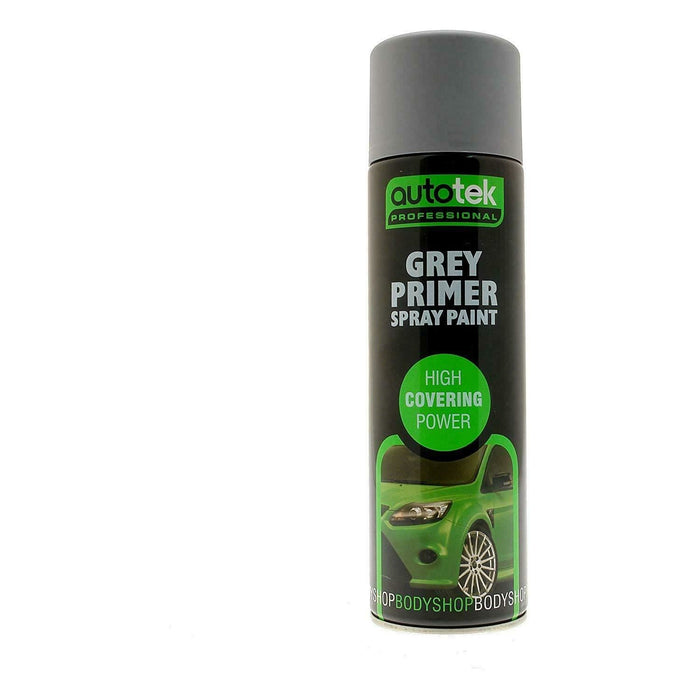 Autotek Professional Grey Primer 500Ml Spray Paint High Coverage