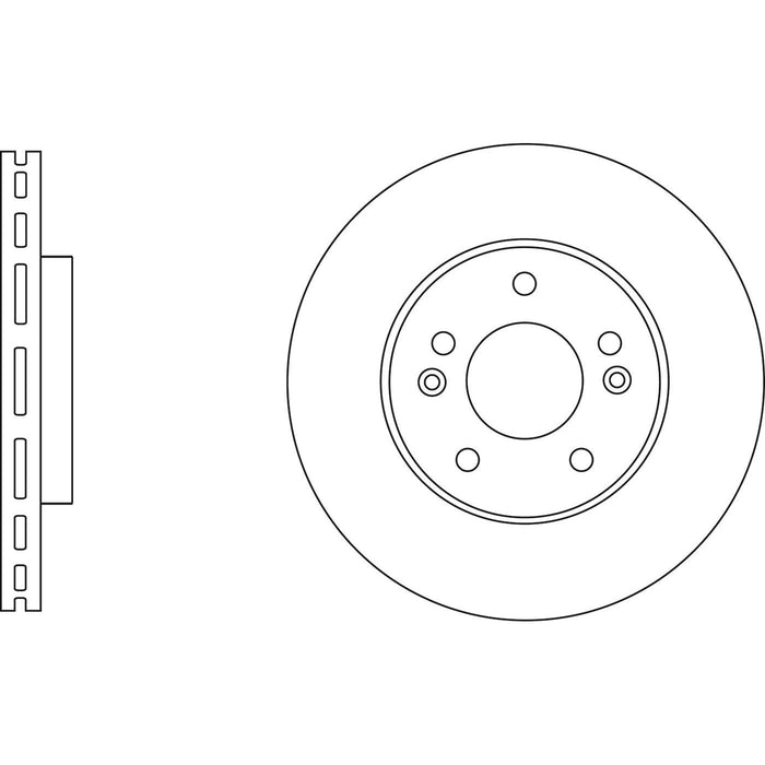 Genuine APEC Front Brake Disc & Pads Set Vented for Hyundai Kona