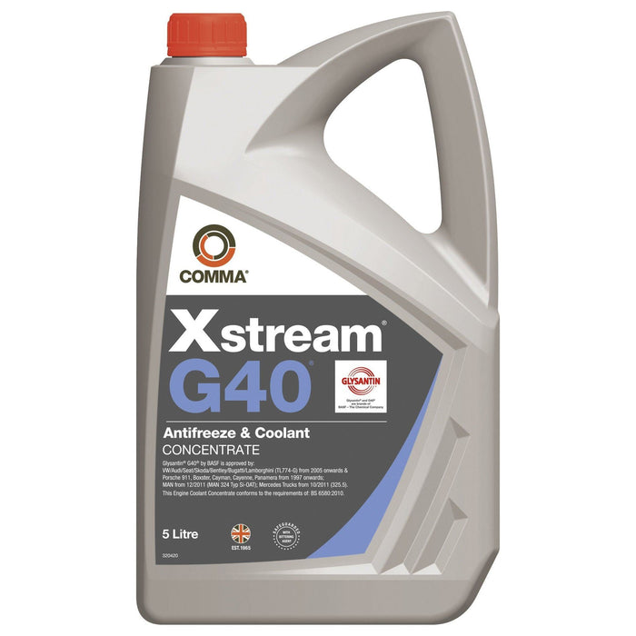 Comma Xstream G40 Antifreeze & Coolant - Concentrated - 5 Litre Comma  - Dynamic Drive