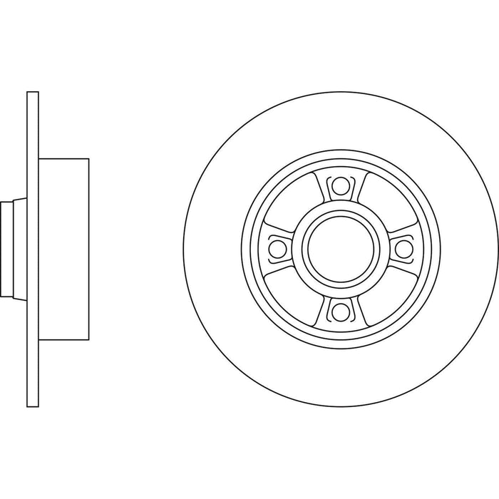 Apec Brake Disc Rear Fits Renault Clio Megane Modus Twingo