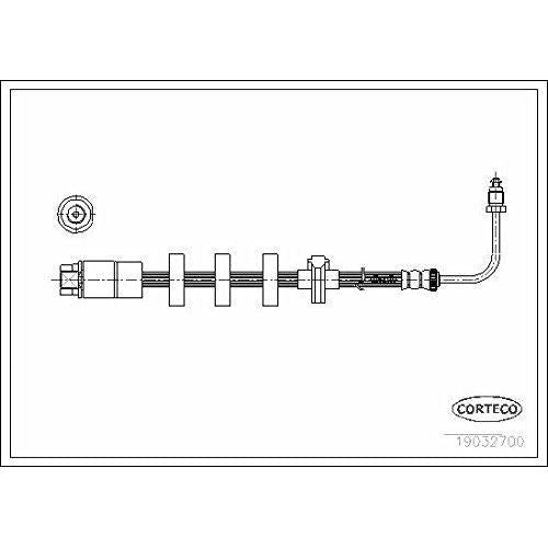 Corteco Brake Hose fits Peugeot  406 Coupe - 3.0 - 97-05 German Quality Corteco  - Dynamic Drive