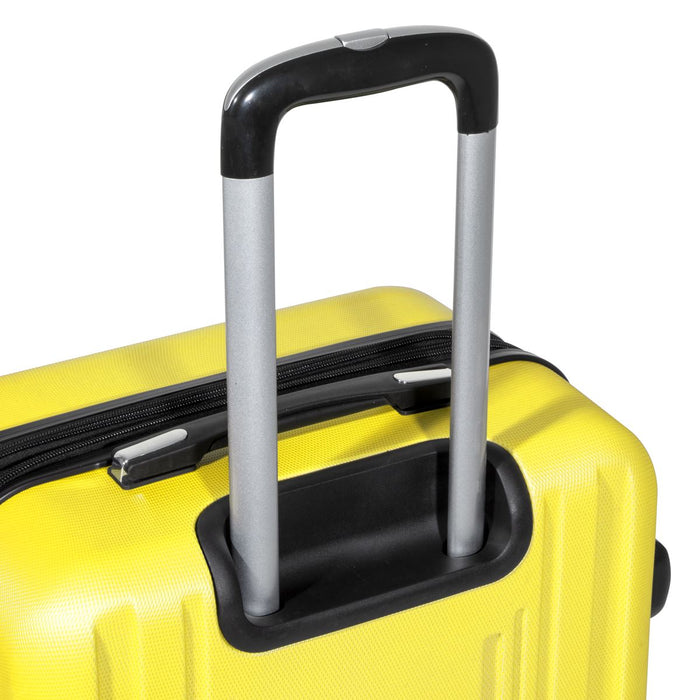 Dellonda 3-Piece Lightweight ABS Luggage Set with TSA Lock - Yellow