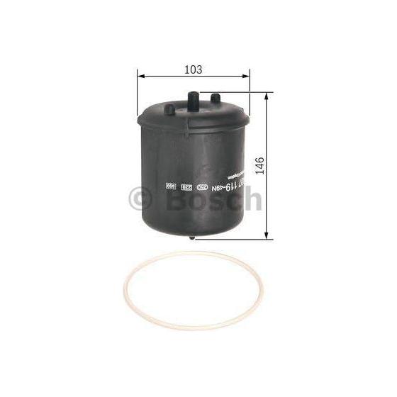 Genuine Bosch Cv Oil Filter P7119 (Hgv) fits DAF XF 410 - 12.9 4x2 - 12- F026407