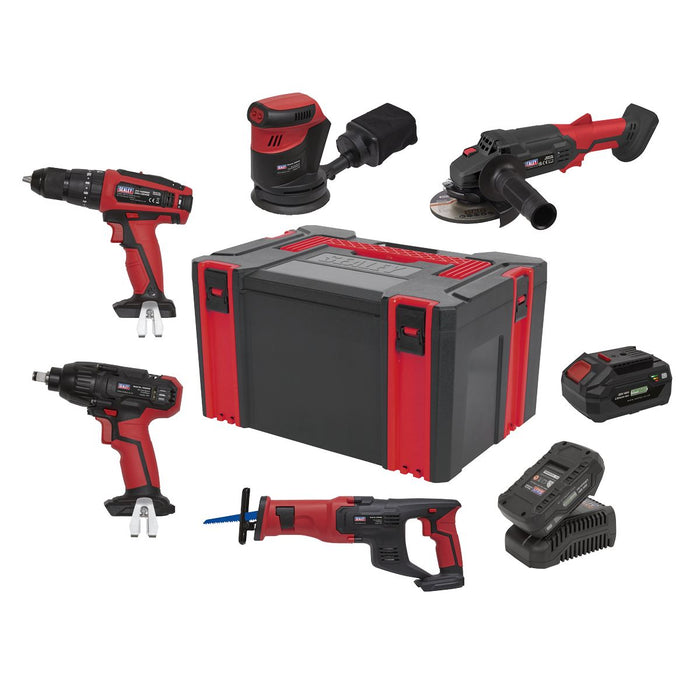 CP20V SERIES 5 X 20V CORDLESS TOOL COMBO - 2 BATTE Sealey  - Dynamic Drive