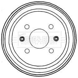 Genuine Borg & Beck Brake Drum fits Chevrolet Spark 0310 BBR7228 Borg & Beck  - Dynamic Drive