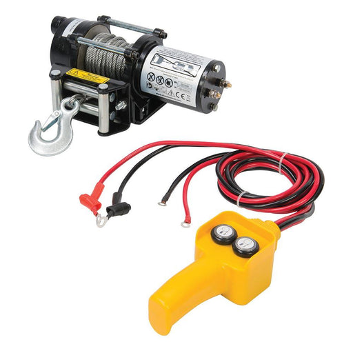 Silverline 12V Electric Winch 900kg (2000lb) Silverline  - Dynamic Drive