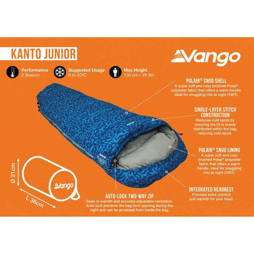 Vango Kanto Junior Junior Byzantium Sleeping Bag Vango  - Dynamic Drive