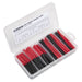 Sealey Heat Shrink Tubing Assortment 180pc 50 & 100mm Black & Red HST501BR Sealey  - Dynamic Drive