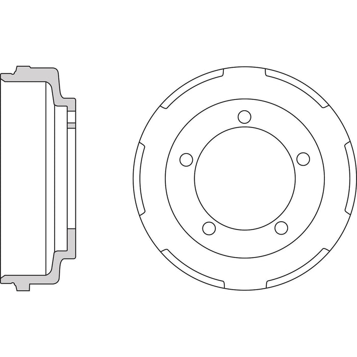 Apec Brake Drum Rear Fits Ford Transit