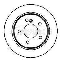 Genuine Borg & Beck Brake Disc Pair fits Merc C class rear 93 BBD5001 Borg & Beck  - Dynamic Drive