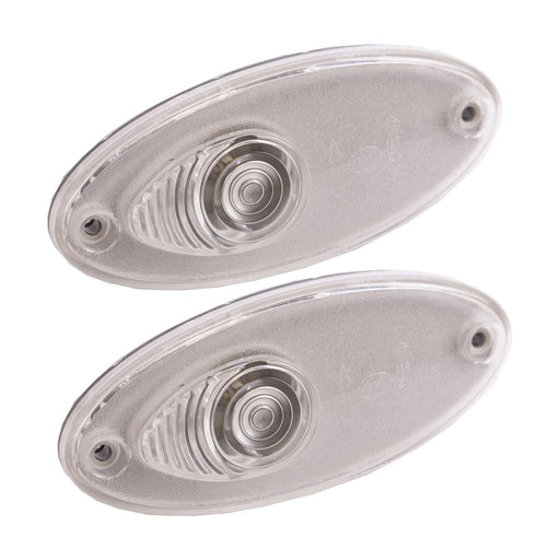 2x Hella Clear White Oval Front Marker Light - UK Camping And Leisure
