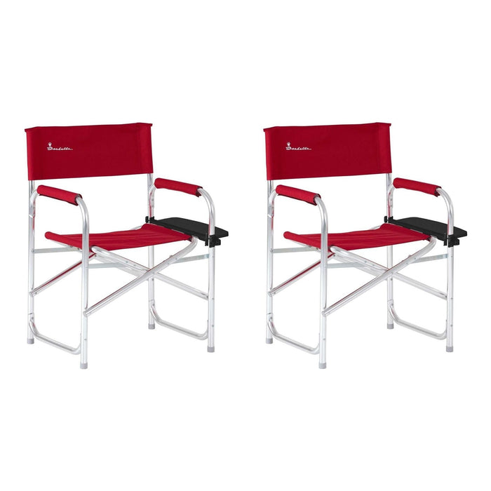 2x Isabella Directors Chair Red Side Table Caravan Garden Camping Isabella  - Dynamic Drive