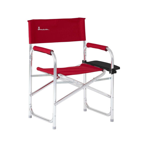 2x Isabella Directors Chair Red Side Table Caravan Garden Camping - UK Camping And Leisure