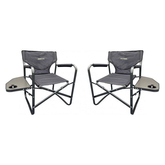 2x Outdoor Revolution Director Chair with Side Table - UK Camping And Leisure