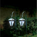 2x Wize Garden Solar Outdoor Garden Coach Lights Lantern Shepherds Hooks Crooks Streetwize  - Dynamic Drive