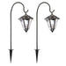 2x Wize Garden Solar Outdoor Garden Coach Lights Lantern Shepherds Hooks Crooks Streetwize  - Dynamic Drive