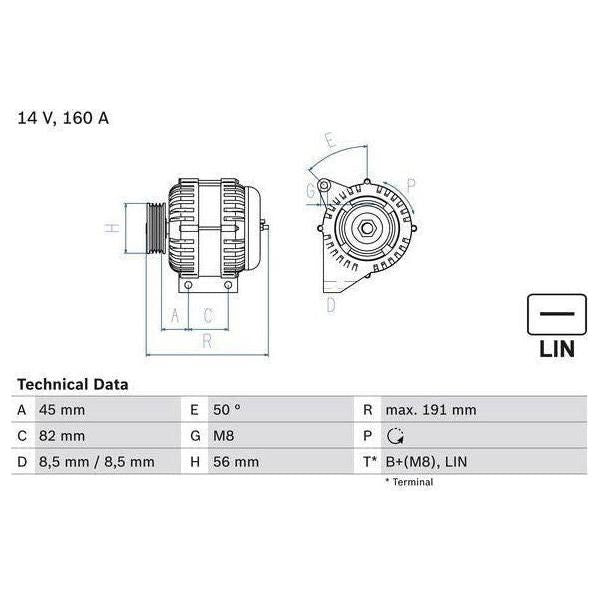 Bosch Reman Alternator 4750 0986047500