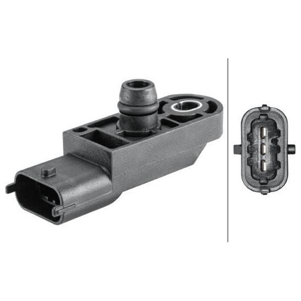 Hella Sensor, boost pressure 3-pin connector Bolted 6PP 358 152-301