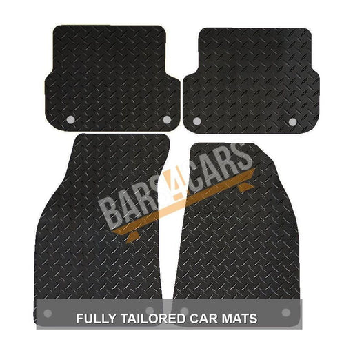 Fully Tailored Black Rubber Car Mats for Audi A6 09-11 Set of 4 With 8 Clips UKB4C  - Dynamic Drive