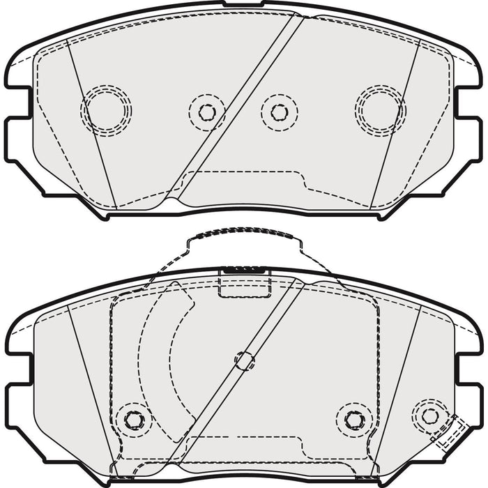 Genuine APEC Front Brake Discs & Pads Set Vented for Hyundai Tucson