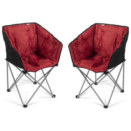 2x Kampa Dometic Tub Lightweight Folding Camping Chair Ember Red Kampa  - Dynamic Drive