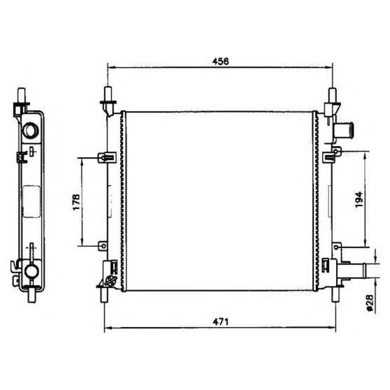 NRF Radiator fits Ford KA