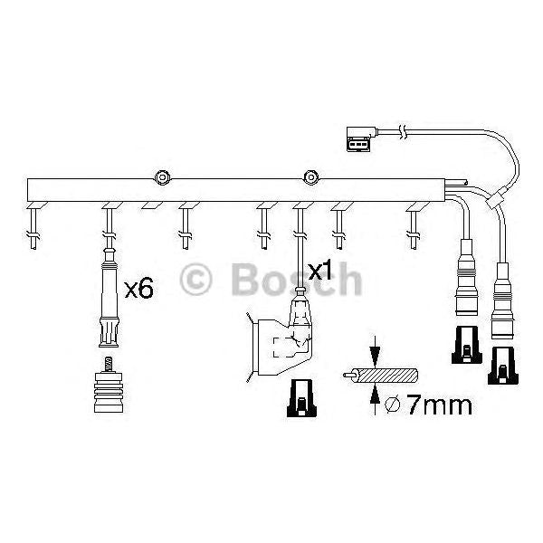 Genuine Bosch Ignition Lead B323 fits BMW 3 325i - 2.5 - 83-89 0986356323