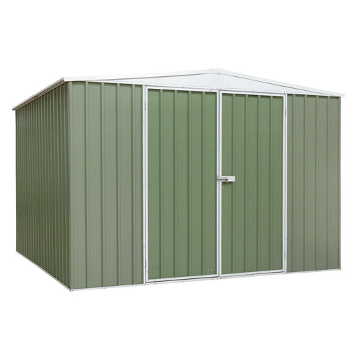 Dellonda Galvanised Steel Metal Garden Shed - Green Dellonda  - Dynamic Drive