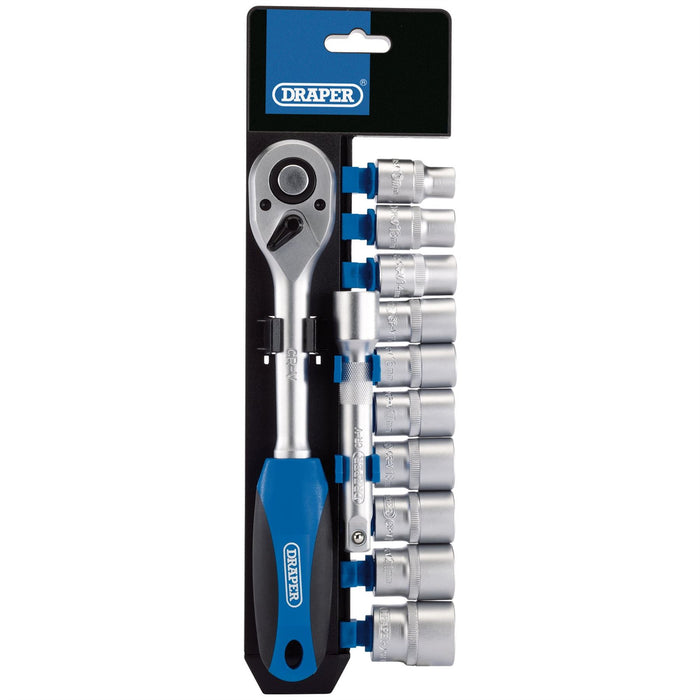 Draper Metric Socket and Ratchet Set, 1/2" Sq. Dr. (12 Piece) 16374 Draper  - Dynamic Drive